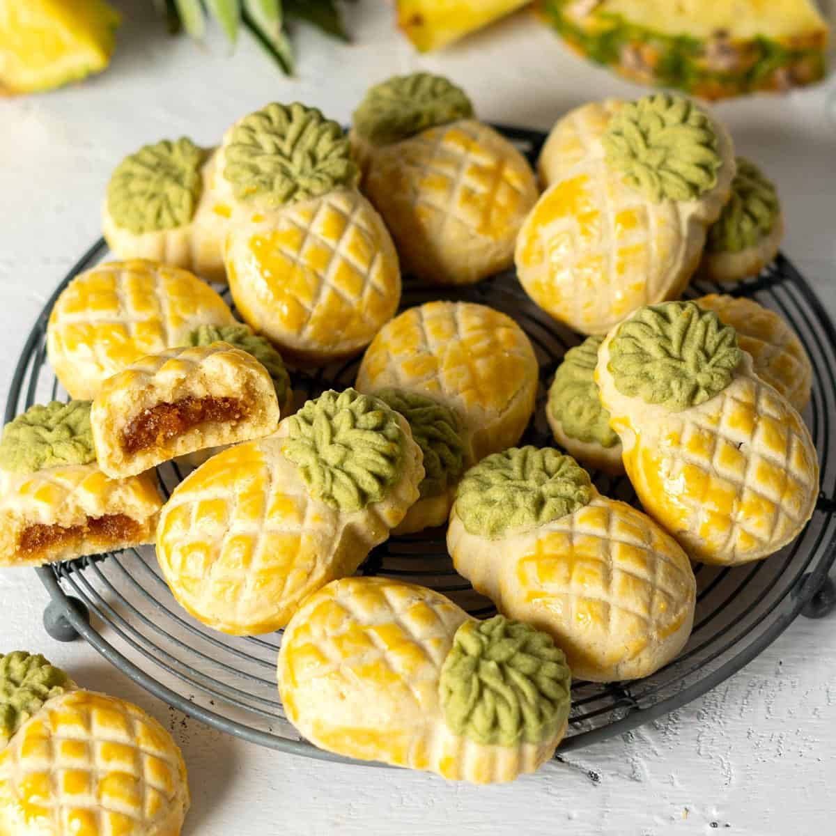 FP-Pineapple-shaped-tart-cookies-on-a-rack